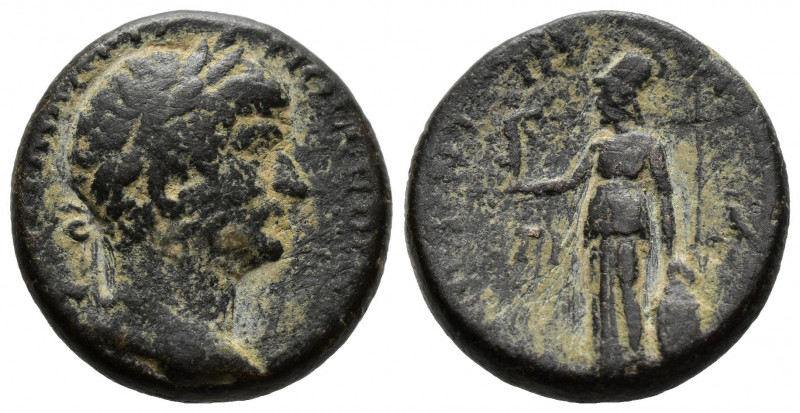 (Bronze, 6.84g 19mm) Cappadocia, Tyana. Hadrian. A.D. 117-138. Ae. 
Laureate he...