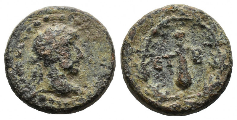 (Bronze.2.07g 13mm) CAPPADOCIA, Caesarea, Hadrian. (119/120 AD)
Laureate head t...