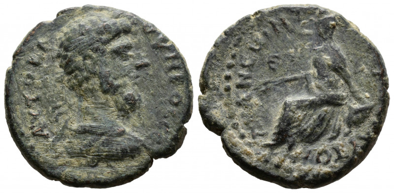 (Bronze, 8.27g 24mm) Cappadocia Tyana Lucius Verus (161-169 AD). Ae.
Laureate a...