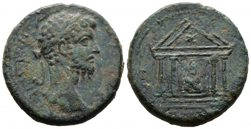 (Bronze, 15.42g 28mm) CAPPADOCIA. Caesarea. Commodus (177-192). Ae. 
Laureate, ...