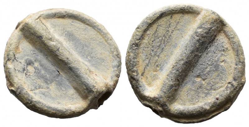 (Lead, 3.84g 17mm)Byzantine Seal circa 7-12 century AD