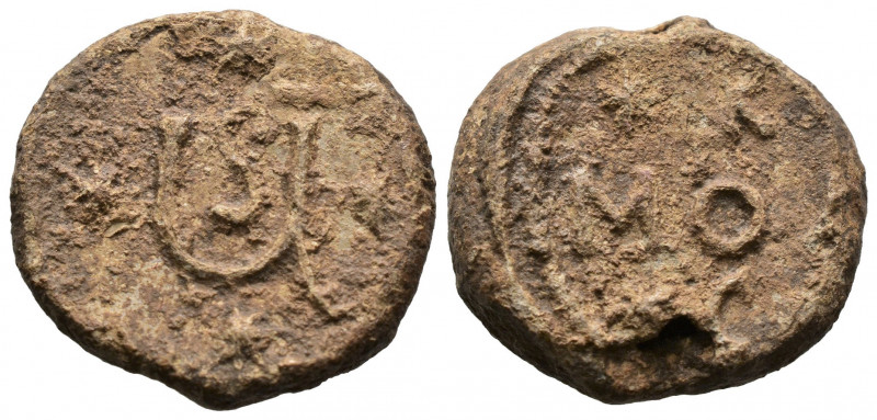 (Lead, 11.10g 21mm)Byzantine Seal circa 7-12 century AD