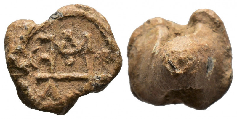 (Lead, 4.94g 14mm)Byzantine Seal circa 7-12 century AD