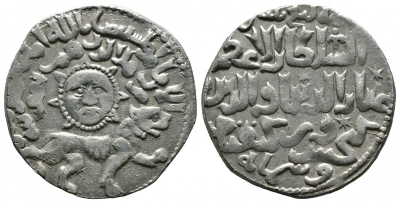 (Silver, 2.91g 22mm) Seljuq Rum Ghiyath al-din kay khusraw II
AH 634-644 Konya