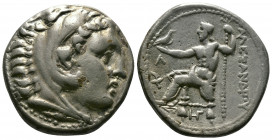 (Silver 16.99g 27mm) Kings of Macedon. Amphipolis. Alexander III "the Great" 336-323 BC. Tetradrachm AR
Head of Herakles right, wearing lion skin hea...