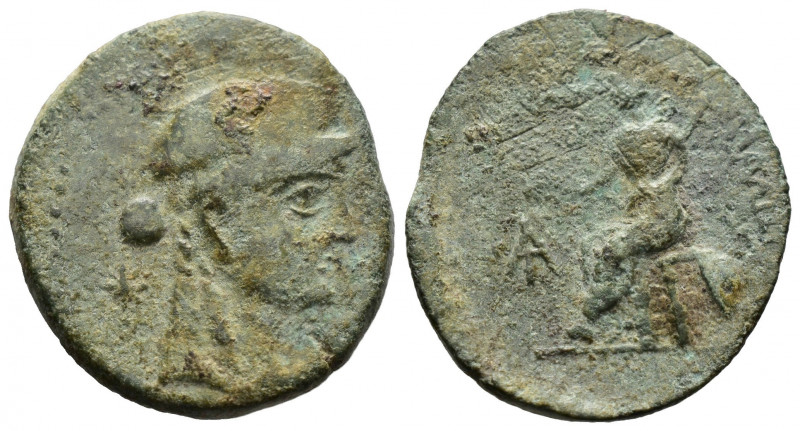 (Bronze.4.31g 21mm) IONIA. Smyrna. Ae (Circa 105-95 BC). 
 Laureate head of Apo...