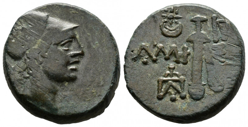 (Bronze.8.34g 21mm) PONTOS, Amisos. 100-85 BC. AE