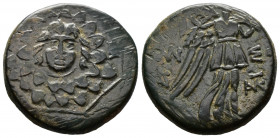 (Bronze.6.72g 21mm) Pontos. Amisos. Time of Mithradates VI Eupator 120-63 BC