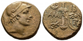 (Bronze.8.14g 20mm) PONTOS, Amisos. 100-85 BC. AE