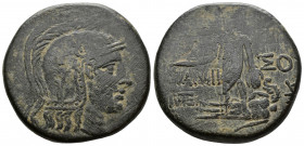 (Bronze.18.73g 29mm) Pontos. Amisos. Time of Mithradates VI Eupator 120-63 BC.