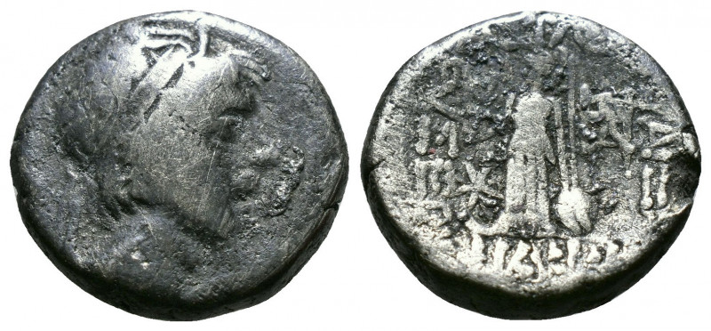 (Silver 3.46g 17mm) KINGS OF CAPPADOCIA. Ariobarzanes II Philopator (Circa 63-52...