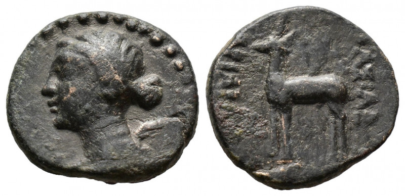 (Bronze.2.43g 16mm) KINGS OF CAPPADOCIA. Ariarathes X Eusebes Philadelphos (42-3...