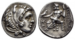 KINGS of MACEDON. Alexander III The Great.(336-323 BC). Drachm.

Obv : Head of Herakles right, wearing lion skin.

Rev : AΛEΞANΔPOY.
Zeus seated ...
