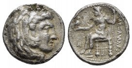 KINGS of MACEDON. Alexander III The Great.(336-323 BC).Drachm. 

Obv : Head of Herakles right, wearing lion skin.

Rev : AΛΕΞΑΝΔΡΟΥ.
Zeus seated left ...