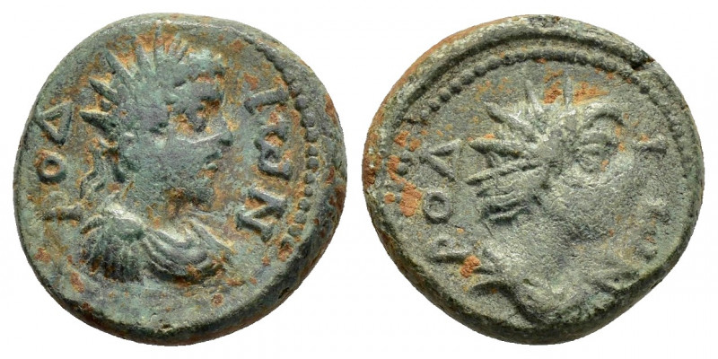 CARIA. Rhodes. Commodus.(177-192). Ae.

Obv : ΡΟΔΙωΝ.
Radiate, draped and cuiras...