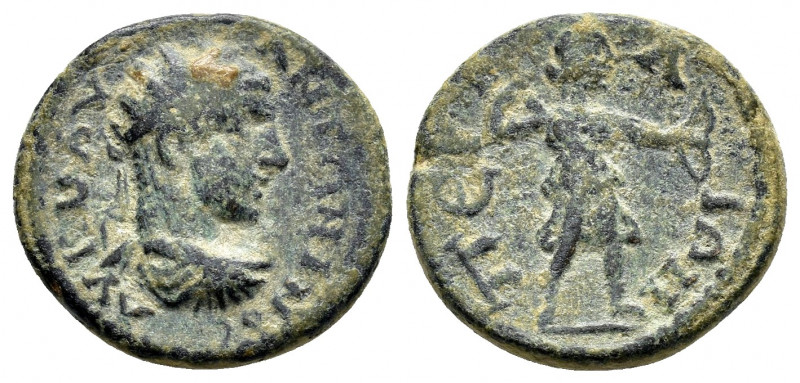 PAMPHYLIA. Perge. Elagabalus (218-222). Ae.

Obv : ΑΥ Κ Μ ΑΥ ΑΝΤΩΝΙΝΟϹ; radiate,...