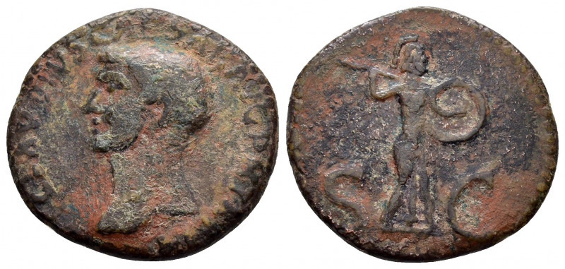 CLAUDIUS.(41-54).Rome.As. 

Obv : TI CLAVDIVS CAESAR AVG P M TR P IMP.
Bare head...