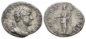 HADRIAN.(117-138).Rome.Denarius. 

Obv : IMP CAESAR TRAIAN HADRIANVS AVG.
Laureate, draped bust right.

Rev : P M TR P COS III.
Aequitas standing faci...