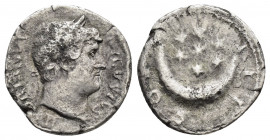 HADRIAN.(117-138).Rome.Denarius. 

Obv : HADRIANVS AVGVSTVS.
Laureate head right, with slight drapery.

Rev : COS III.
Seven stars within crescent.
RI...