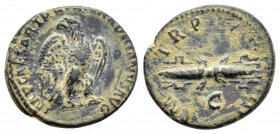 HADRIAN.(117-138).Rome.Quadrans.

Obv : IMP CAESAR TRAIAN HADRIANVS AVG.
Eagle standing left, head right.

Rev : P M TR P COS III P P S - C.
Winged th...