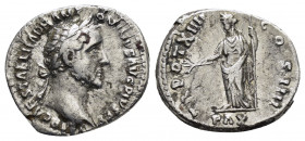 ANTONINUS PIUS.(138-161).Rome.Denarius.

Obv : IMP CAES T AEL HADR ANTONINVS AVG PIVS P P.
Laureate head right.

Rev : TR POT XV COS IIII PAX.
Pax sta...