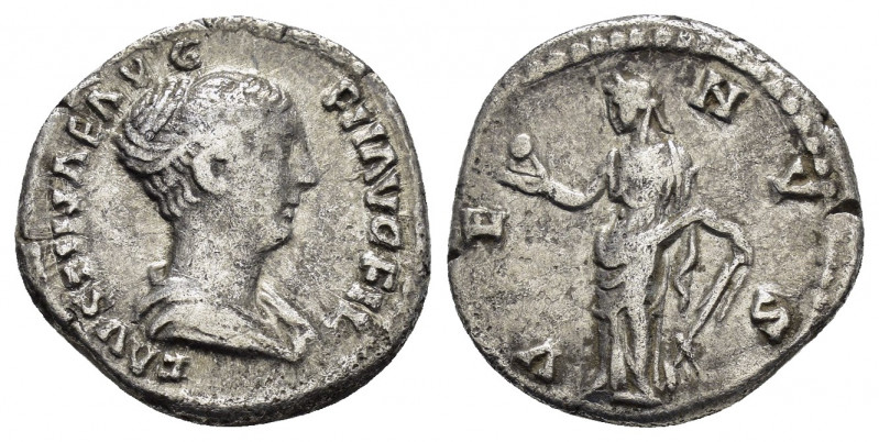 FAUSTINA II.(Augusta, 147-175). Rome.Denarius. 

Obv : FAVSTINAE AVG PII AVG FIL...