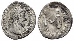 COMMODUS.(177-192).Rome.Denarius. 

Obv : M COMM ANT P FEL AVG BRIT.
Laureate head right.

Rev : PIETATI SENATVS CVPP.
Commodus, holding eagle-tipped ...