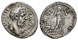 PESCENNIUS NIGER.(193-194).Antioch.Denarius.

Obv: IMP CAES PESC NIGER IVST AVG.
Laureate head right.

Rev: IVSTITIA AVG.
Justitia standing faci...