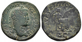 CARACALLA.(198-217).Rome.Sestertius. 

Obv : M AVREL ANTONINVS PIVS AVG BRIT.
Laureate bust right.

Rev : P M TR P XIIII COS III P P S C.
Securitas se...