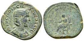 OTACILIA SEVERA.(244-249).Rome.Sestertius.

Obv : MARCIA OTACIL SEVERA AVG.
Draped and diademed bust right.

 Rev : CONCORDIA AVG S C.
Concordia seate...