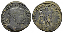 CONSTANTINE I THE GREAT.(307-337).Thessalonica.Follis.

Obv : IMP C CONSTANTINVS P F AVG.
laureate head right.

Rev : IOVI CONSERVATORI AVGG NN....