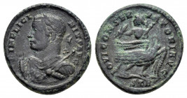 LICINIUS I.(308-324).Treveri.Ae.

Obv : IMP LICINIVS AVG.
Bust of Licinius, laureate, cuirassed, right, holding thunderbolt in right hand and sceptre ...