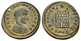 CONSTANTINE II.(Caesar, 316-337).Heraclea.Follis. 

Obv : CONSTANTINVS IVN NOB C.
Diademed, draped and cuirassed bust right.

Rev : PROVIDENTIAE CAESS...