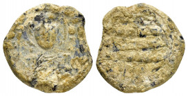 BYZANTINE LEAD SEAL.(Circa 11 th Century).Pb.

Condition : Fine.

Weight : 5.2 gr
Diameter : 18 mm