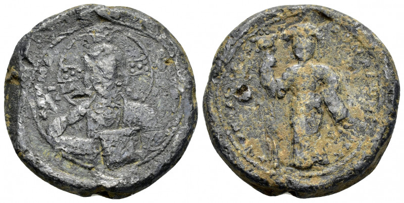 BYZANTINE LEAD SEAL.(Circa 11 th Century).Pb.

Condition : Good very fine. 

Wei...