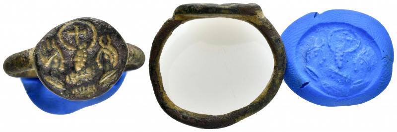 ANCIENT BYZANTINE BRONZE RING.(10th-11th century).Ae.

Condition : Good very f...