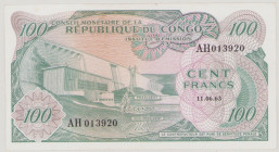 Congo Democratic Republic, 100 Francs, 11.6.1963, AH 013920, P1a, BNB B102ah, EF

Estimate:50-80