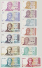 Croatia, 1 - 100 000 Dinara, 1991 - 1993, P16a - 27a, BNB B301 - B312, 12x UNC, 1000 Dinara - VF, includes 5 Dinara P17 - colour variety, (13 pcs) 

E...