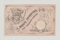 Italy, Venezia, Moneta Patriottica, 50 Lire Correnti, 1848, embossed seal, PS189, Alfa VEPA.18, EF, stains

Estimate: 150-250
