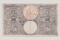 Italy, Comune di Venezia, 2 x 50 Centesimi Correnti, 1849, uncut, No.783, 784, PS191a, Alfa VENE.25, VF

Estimate: 300-400