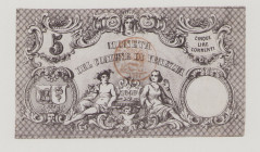 Italy, Comune di Venezia, 5 Lire Correnti, 1848, stamp and embossed seal, No.328, PS194, Alfa VENE.60, VF/EF, 2 pinholes

Estimate: 350-500