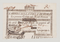 Italy, Stato Pontificio, S.Monte Della Pietá di Roma, 31 Scudi, 1.5.1797, PS329, Alfa SMP-C.410, Tipo 3, EF

Estimate: 180-260