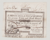 Italy, Stato Pontificio, S.Monte Della Pietá di Roma, 37 Scudi, 25.2.1795, PS335, Alfa SMP-C.497, Tipo 3, VF

Estimate: 160-250