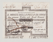 Italy, Stato Pontificio, S.Monte Della Pietá di Roma, 41 Scudi, 9.7.1790, PS339, Alfa SMP-C.555, Tipo 2, VF

Estimate: 160-250