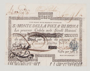 Italy, Stato Pontificio, S.Monte Della Pietá di Roma, 85 Scudi, 1.2.1792, PS355, Alfa SMP-C.796, Tipo 3, VF

Estimate: 220-300