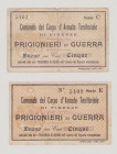 Italy, POW, WWI., Calci, Ospedale di Reserva, 5 Centesimi, Serie C 5461, stamp front and back, hand signature back, VG/F, 5 Centesimi, Calci, Ospedale...