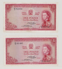 Rhodesia, 1 Pound, 4.9.1964, G/2 763756, 1 Pound, 7.9.1964, G/3 181495, P25a, BNB B102b, c, VF, (2 pcs)

Estimate: 150-200