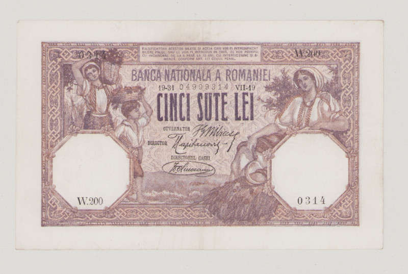 Romania, 500 Lei, 31.7.1919, W.200 0314, P22c, BNB B217h, VF

Estimate: 100-200