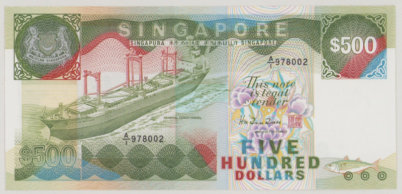 Singapore 500 Dollars, no date, A/1 978002, P24, BNB B125a, UNC

Estimate: 700-8...