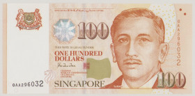 Singapore 100 Dollars, no date, 0AA 296032, P42, BNB B136a, UNC

Estimate: 140-180
